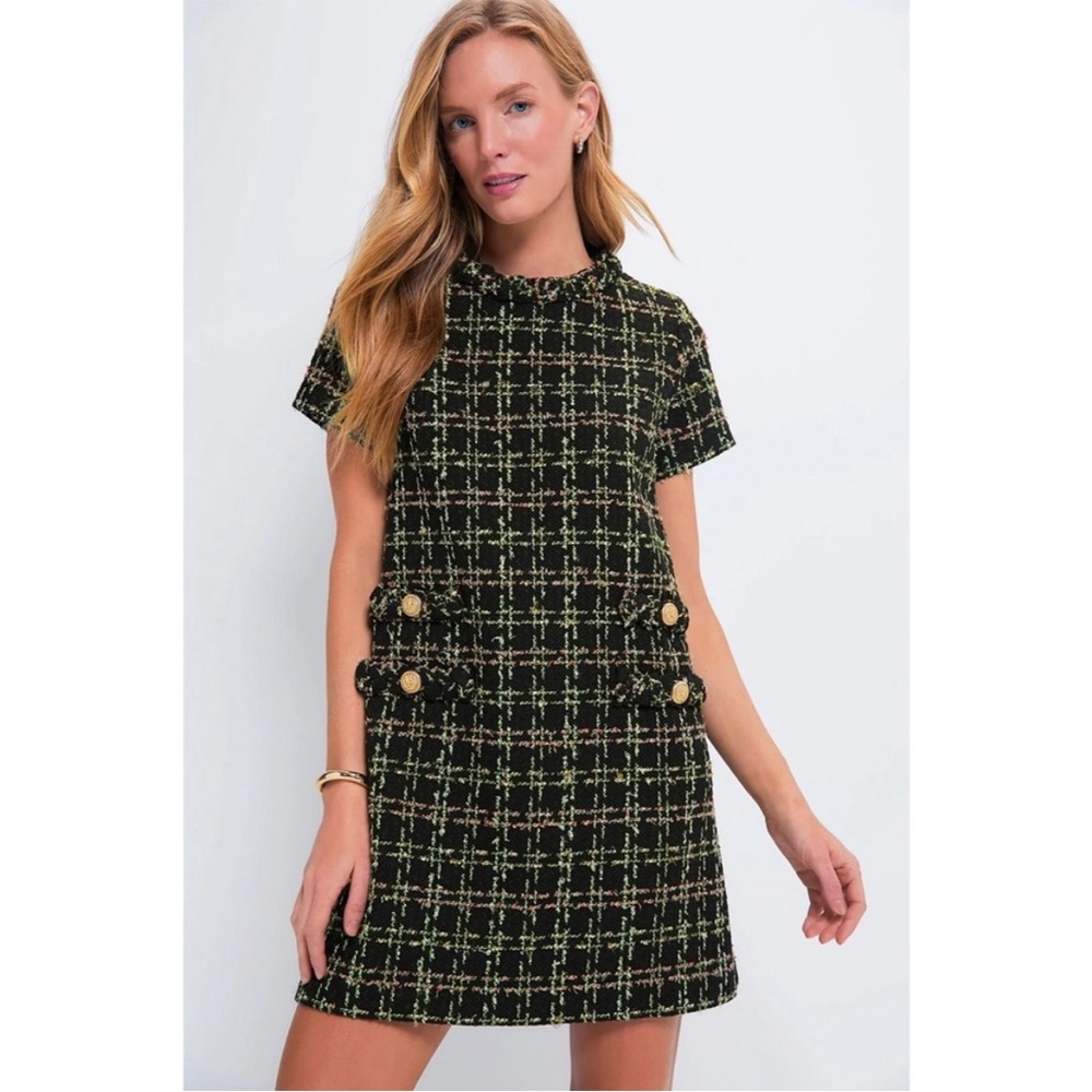 NWT Tuckernuck Holly Tinsel Tweed Short
Sleeve Jackie Dress Large